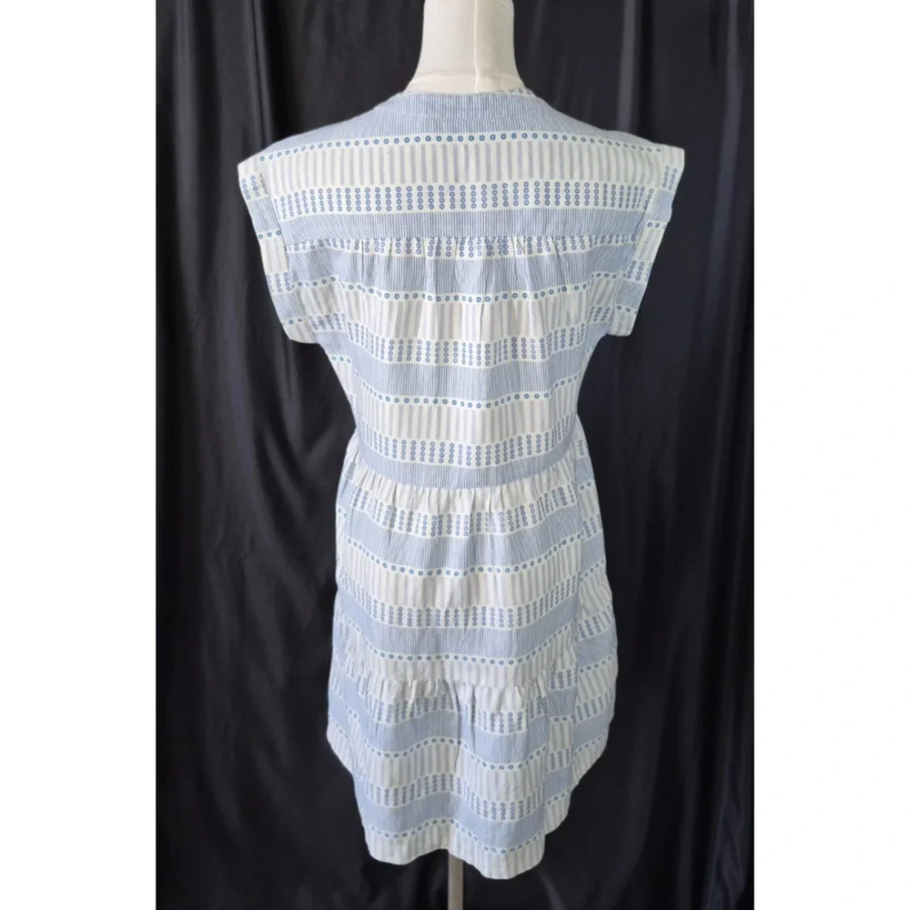 Marie Oliver Womens Lachlan Light Blue Silk Linen Blend Mini Dress